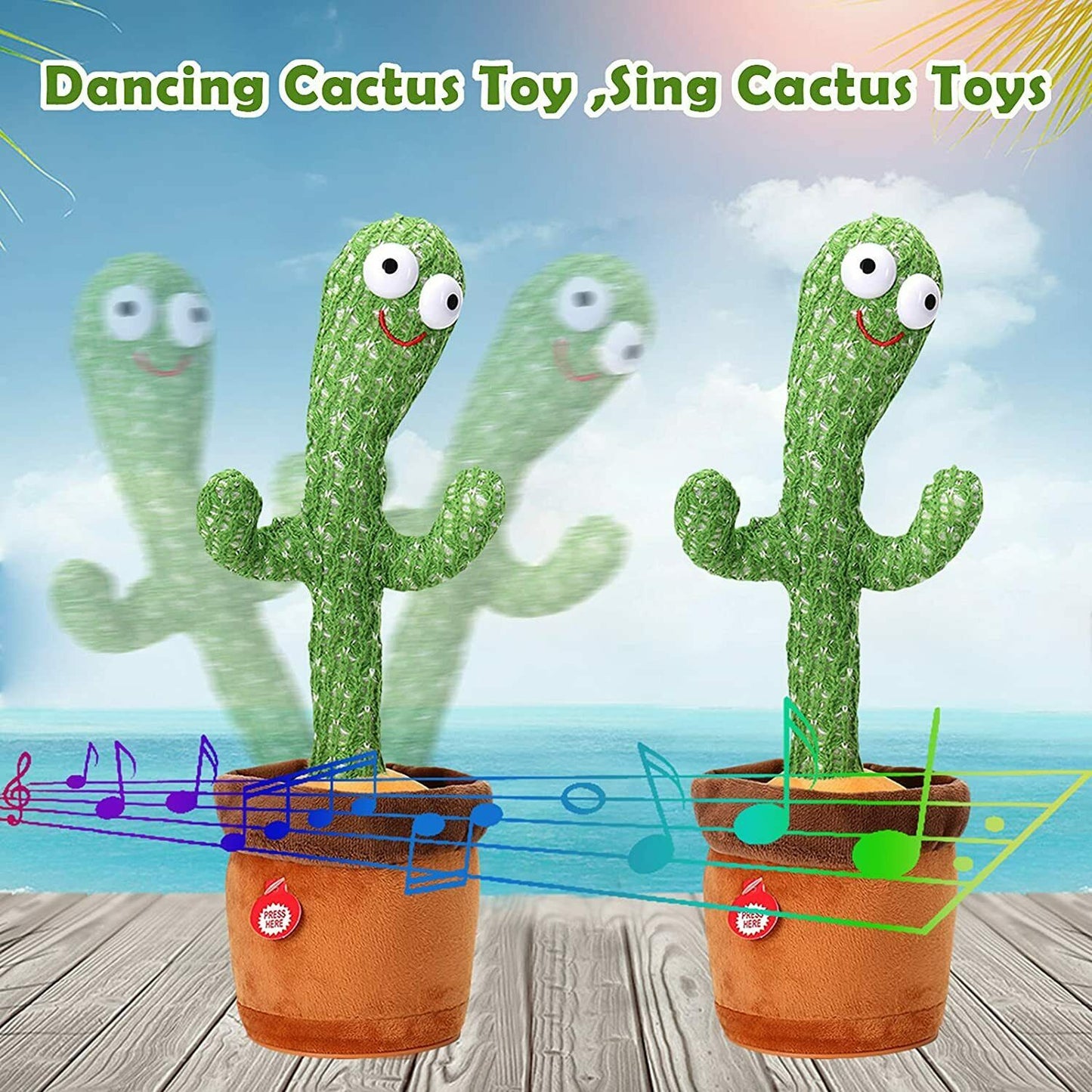 Dancing Cactus Repeat Talking Toy Song Speaker