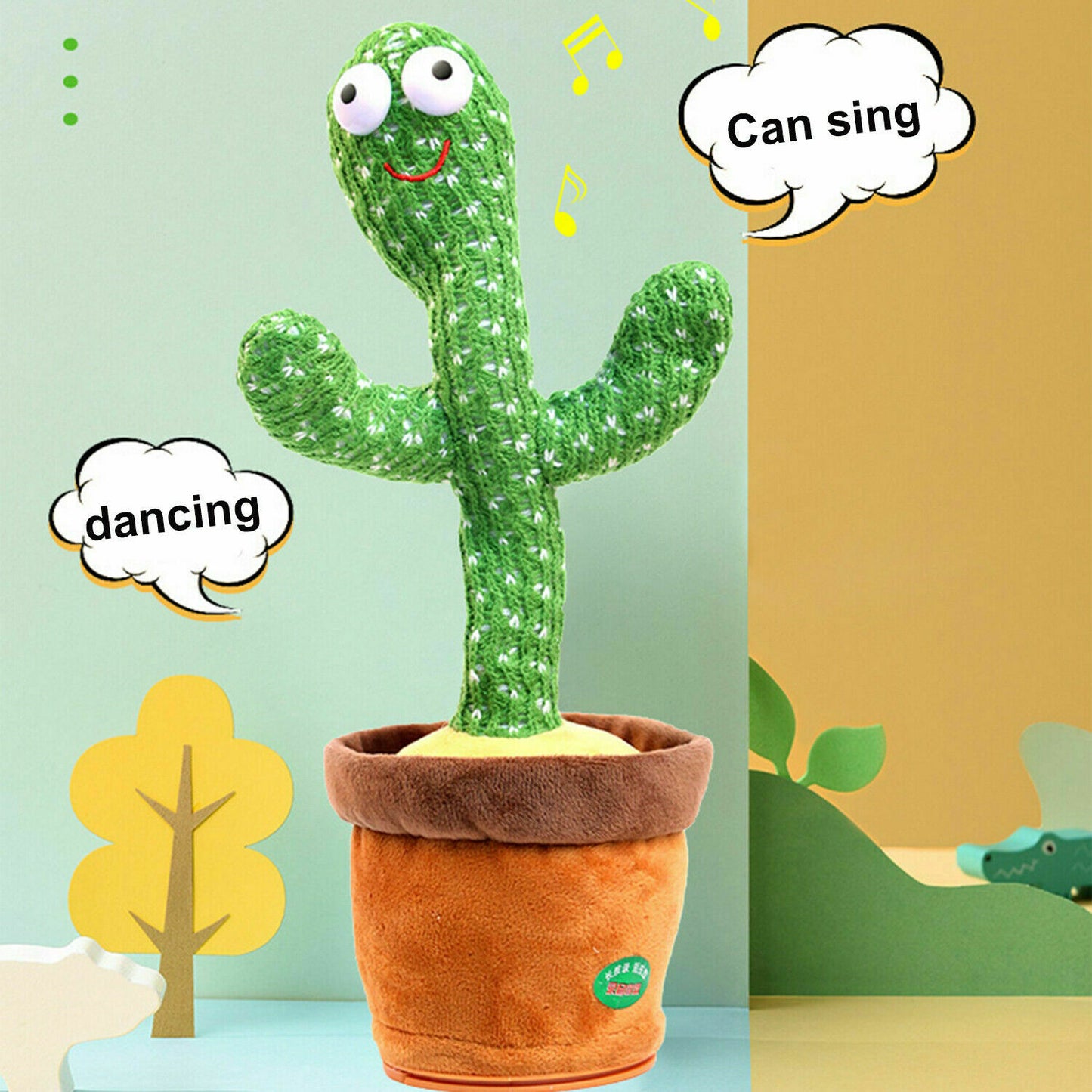 Dancing Cactus Repeat Talking Toy Song Speaker