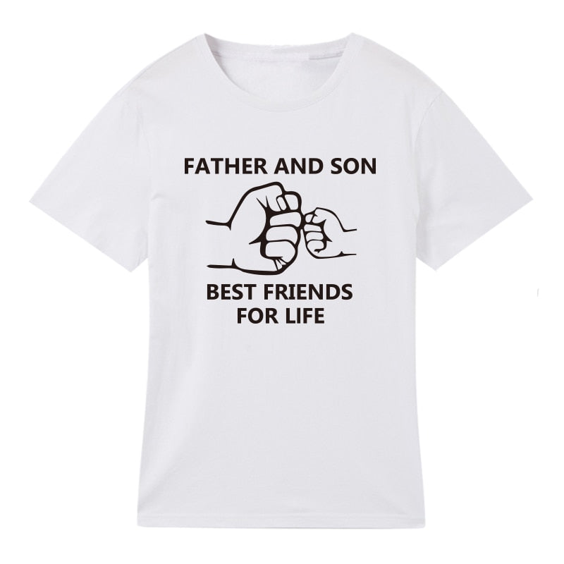 Father and Son Best Friends for Life Cotton Dad T-shirt