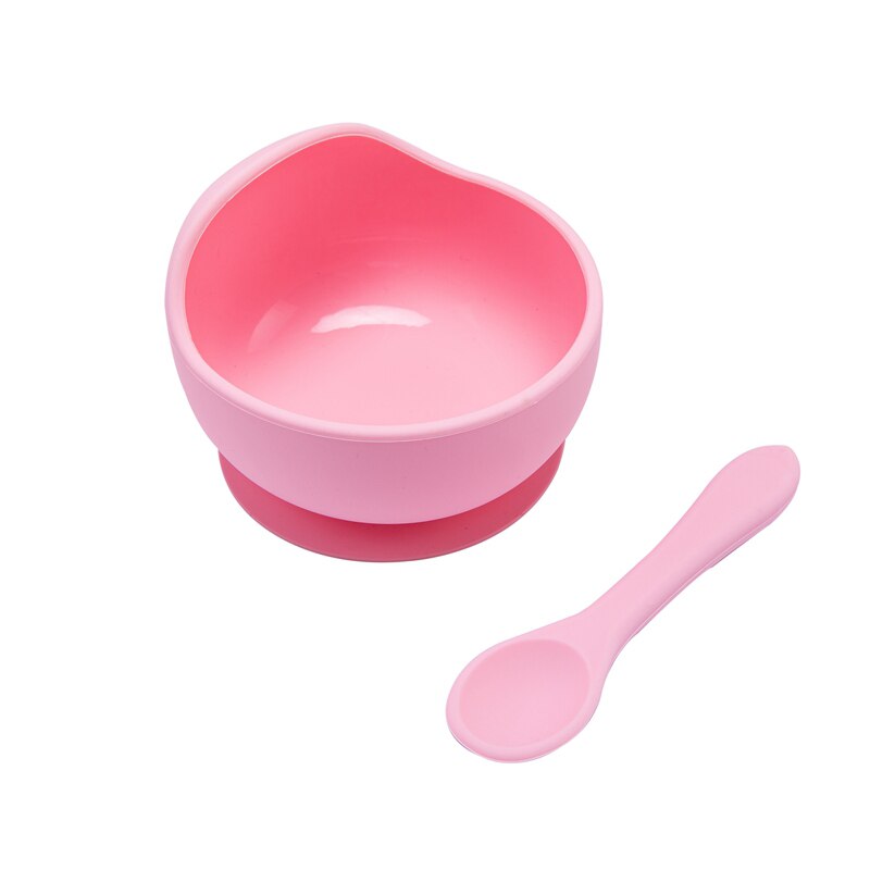 2PCS/Set Baby Silicone Tableware Baby Feeding Set