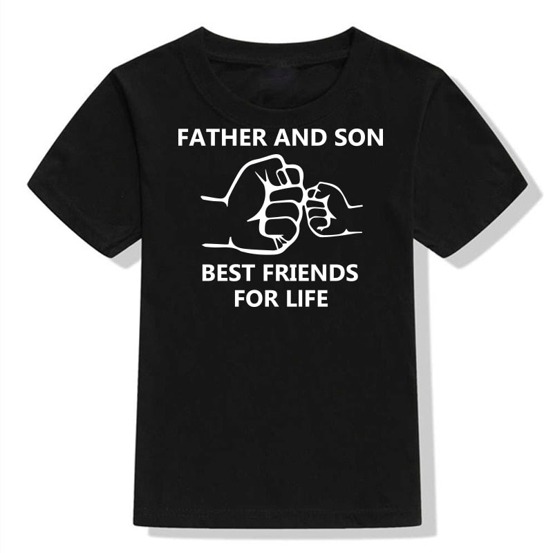 Father and Son Best Friends for Life Cotton Dad T-shirt