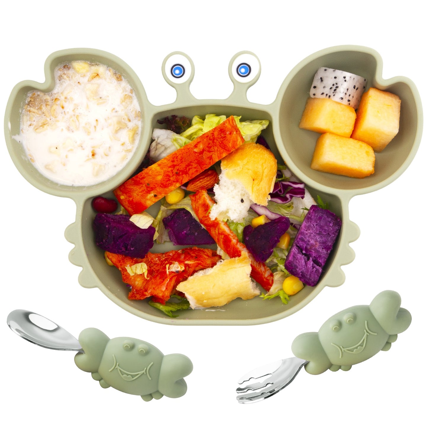 Anti-Slip Toddler Self-Eating Cutlery Baby Bowl