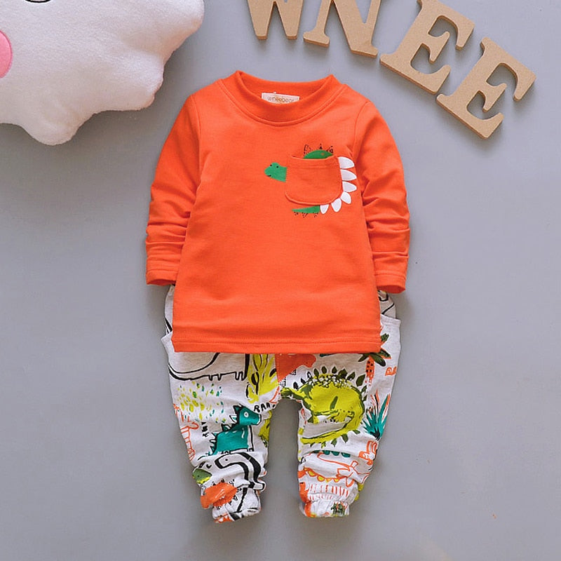 Autumn Casual Outfits Toddler Suits Coat + T-shirt + Pants