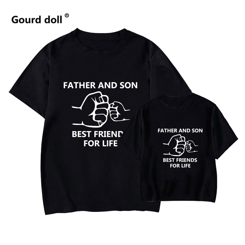 Father and Son Best Friends for Life Cotton Dad T-shirt