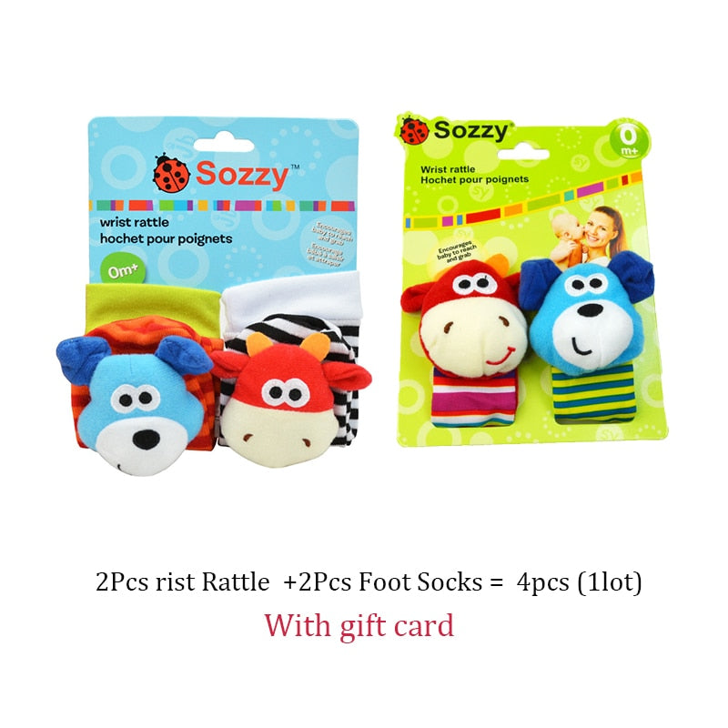 Baby Toys 0 6 12 Months Cute Stuffed Animals Baby Rattle Socks