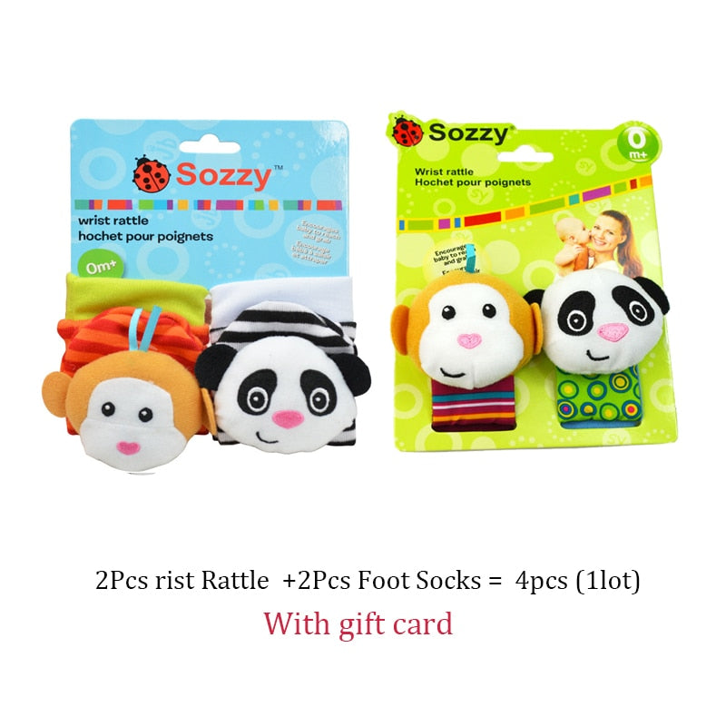 Baby Toys 0 6 12 Months Cute Stuffed Animals Baby Rattle Socks