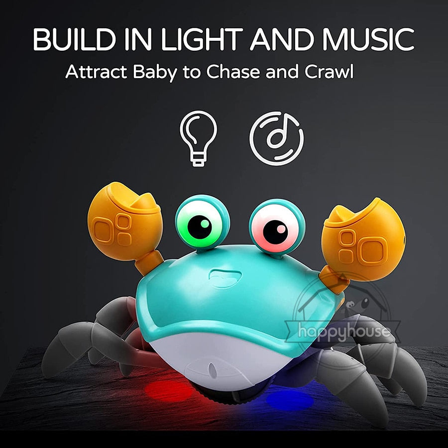 Crawling Crab Baby Toys with Music LED Light Up