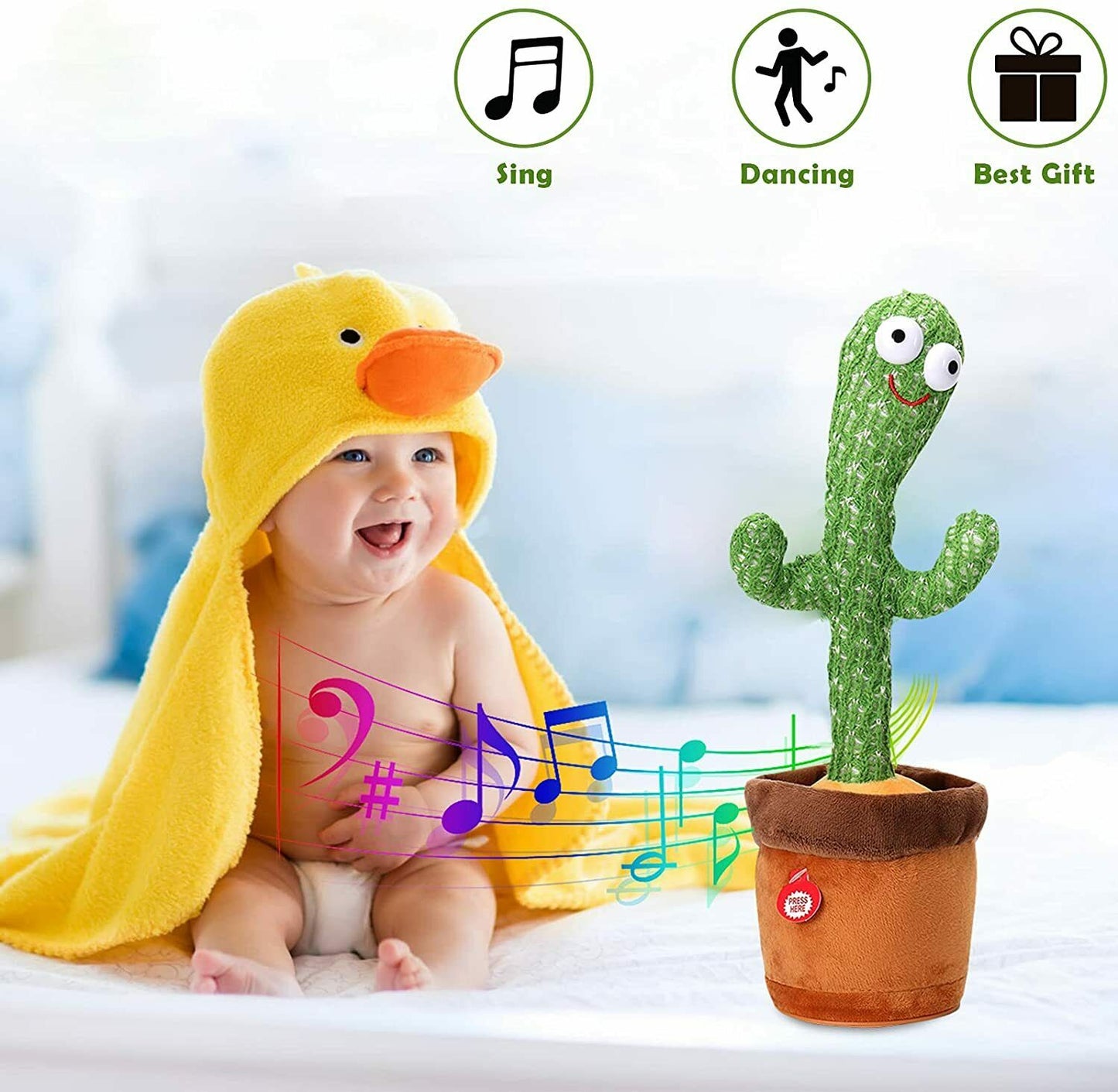 Dancing Cactus Repeat Talking Toy Song Speaker